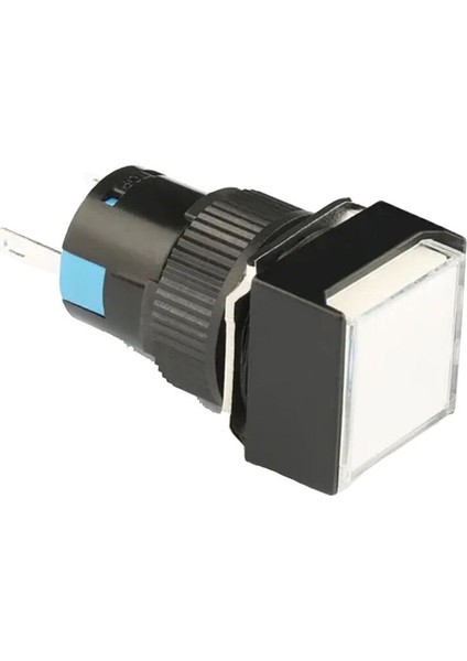 D16 Işıklı Buton 24V Yaylı 2CO Kare Beyaz MBT-27212