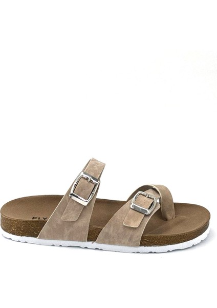 Fly Soft Baş Parmak S042 Kadın Terlik Bej modelleri