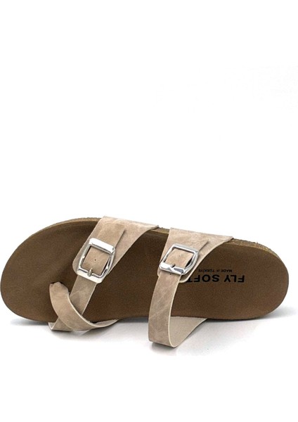 Fly Soft Baş Parmak S042 Kadın Terlik Bej fırsatları