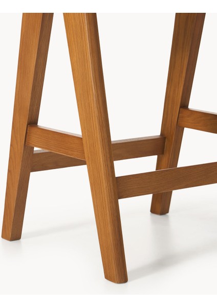 Sissi Döşemeli Bar Taburesi - Greige, Modern Tasarım