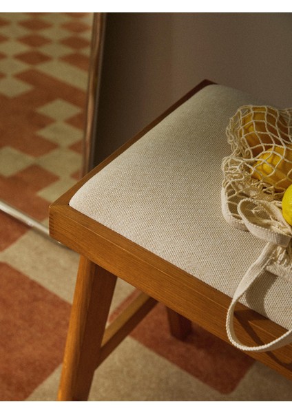 Sissi Döşemeli Bar Taburesi - Greige, Modern Tasarım