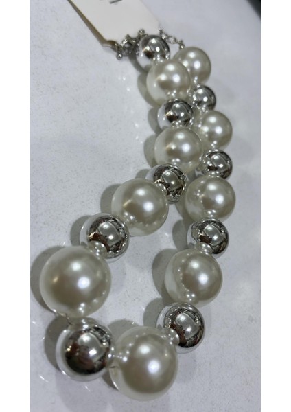 Iri Inci ve Silver Top Kolye