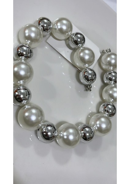 Iri Inci ve Silver Top Kolye