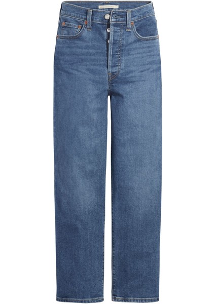 Rıbcage Straıght Ankle Kadın Mavi Jean Pantolon 72693-0121 fırsatları