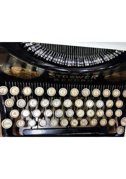 Stower Record 1930’LAR Alman Cam Tuş Daktilo - Sorunsuz Çalışır Durumda fırsatları