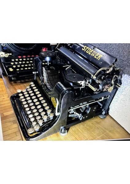 Stower Record 1930’LAR Alman Cam Tuş Daktilo - Sorunsuz Çalışır Durumda