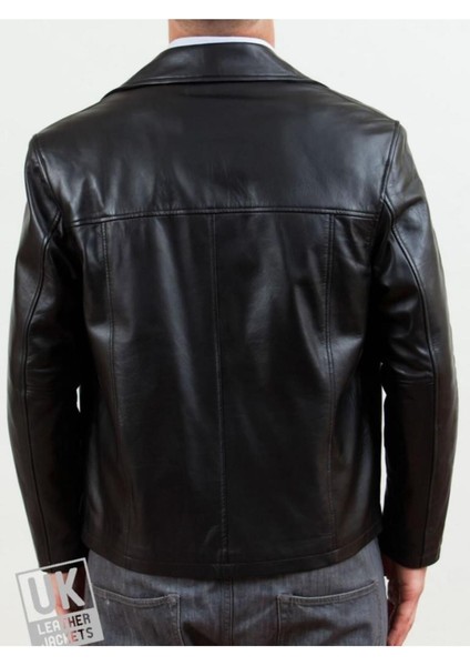 Hakiki Deri Siyah Klasik Harrington Erkek Deri Ceket fiyatları