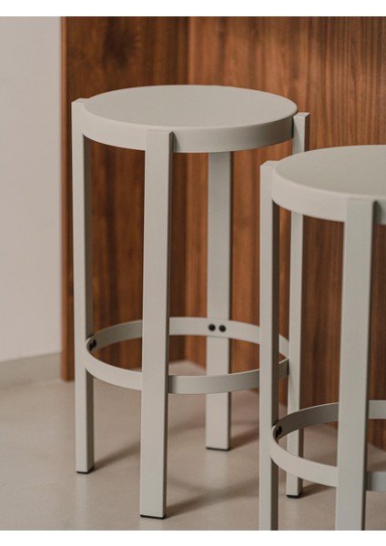 Doon Metal Bar Taburesi - Açık Gri, Istiflenebilir Tasarım modelleri