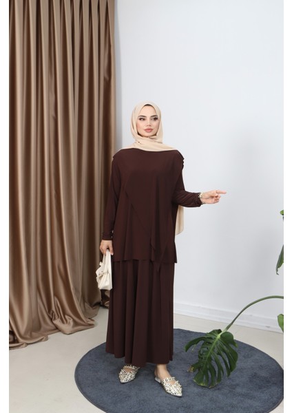 Çapraz Pantolonlu Sandy Takım