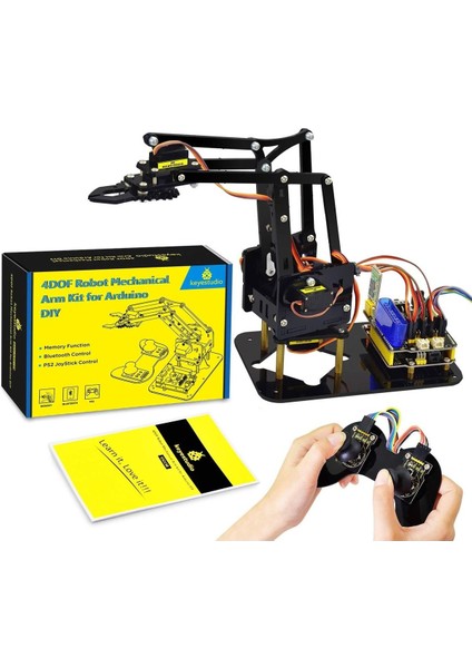 Uno R3 Kartı ile 4WD Masaüstü Bluetooth Akıllı Eğitim Araba Robotik Kiti