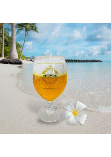 Dekoratif Kokulu Elyapımı Bira Mum / Handmade Scented Beer Candle fırsatları