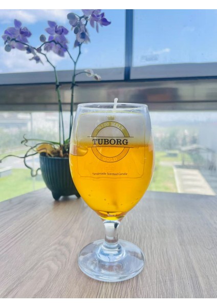 Dekoratif Kokulu Elyapımı Bira Mum / Handmade Scented Beer Candle