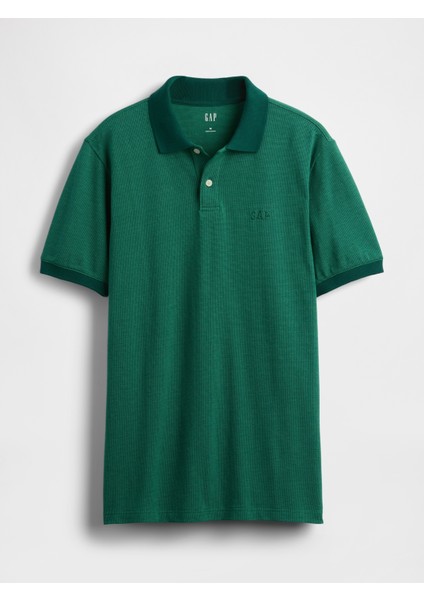 Erkek Koyu Yeşil Gap Logo Piqué Polo Yaka T-Shirt fiyatları