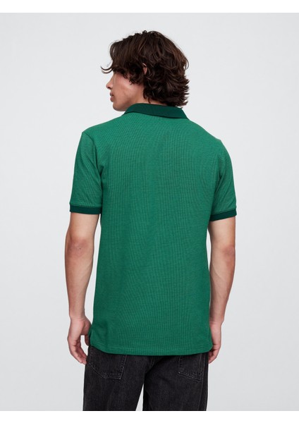 Erkek Koyu Yeşil Gap Logo Piqué Polo Yaka T-Shirt fırsatları