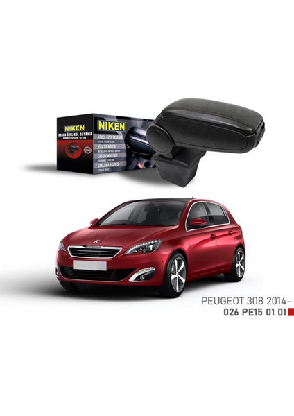 Araca Özel Kol Dayama Siyah Peugeot 308 14 Dsdrn