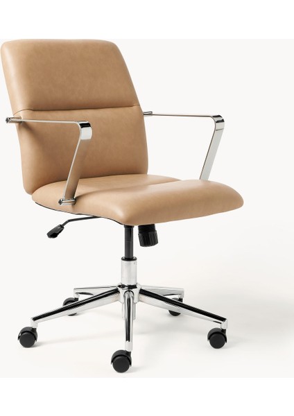 Reto Suni Deri Ofis Sandalyesi - Ayarlanabilir, Gri, Döner fiyatları