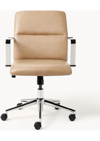 Reto Suni Deri Ofis Sandalyesi - Ayarlanabilir, Gri, Döner fırsatları