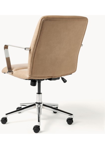 Reto Suni Deri Ofis Sandalyesi - Ayarlanabilir, Gri, Döner