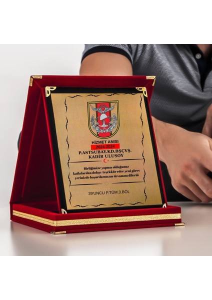 Türk Silahlı Kuvetleri Personeline Özel Hediyelik Teşekkür Plaketi