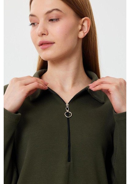 Alexandergardı Polo Yaka Fermuarlı Tunik Elbise (B23-00179) fırsatları