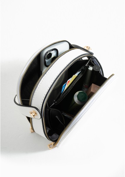 Kadın Gold Aksesuar Ayarlanabilir Çapraz Askılı El ve Omuz Çantası