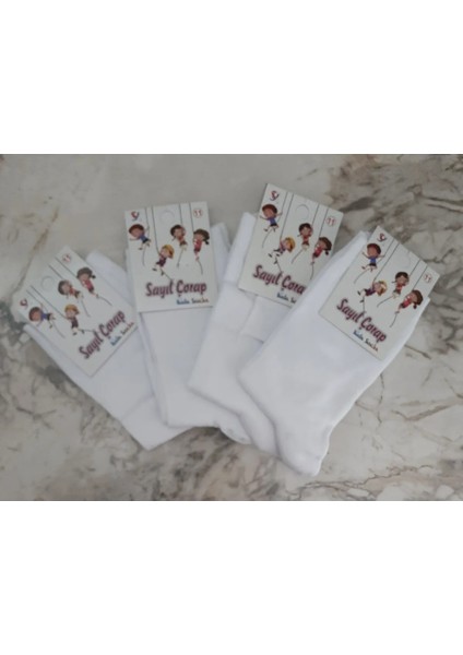 Kız ve Erkek Çocuk Soket Çorap 4'lü Paket