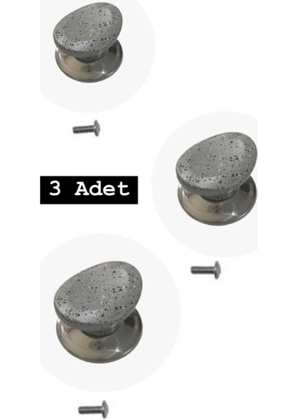 3 Adet Gri Lüx Tüm Tencere Tava Kapaklarına Uygun Bagalit Tepe Cam Tencere Kapağı Kulpu