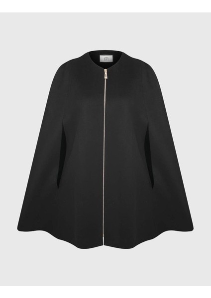 Valvin Kadın Siyah Kaban