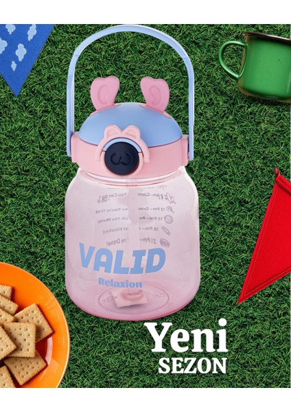 Hediyeli, Ithal Lüx Kulaklı Pembe Matara/suluk 1100 ml (446) fiyatları