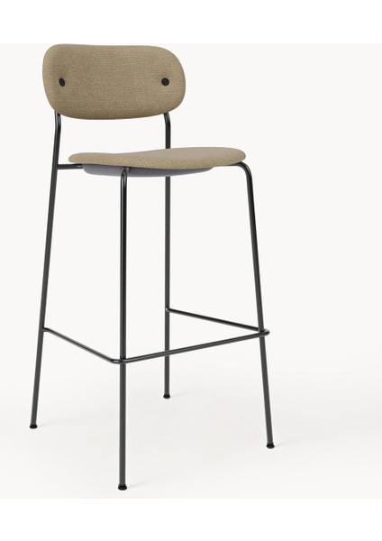 Co Deri Tezgah Taburesi – Siyah, Metal Iskeletli