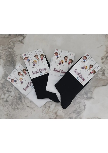 Kız ve Erkek Çocuk Soket Çorap 4'lü Paket