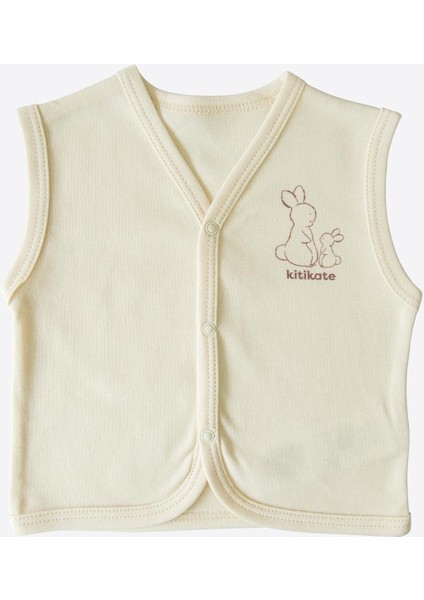 Organik New Basic Yelek Natural