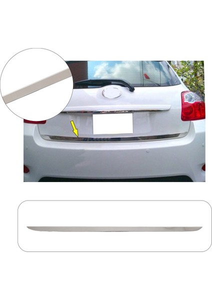 Toyota Auris Hb Uyumlu 2012 Krom Bagaj Alt Çıtası Paslanmaz Çelik