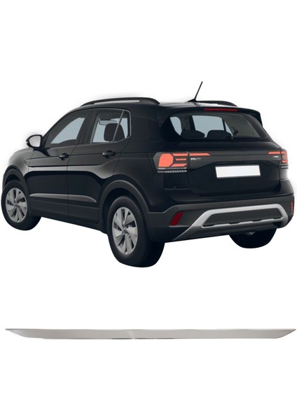 Volkswagen T-Cross Uyumlu 2022 ve Üzeri Krom Bagaj Alt Çıtası Paslanmaz Çelik
