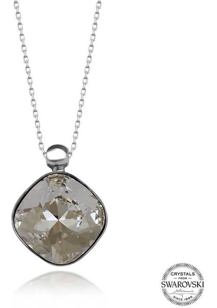 Swarovski Crystal Taşlı Gümüş Kadın Kolye