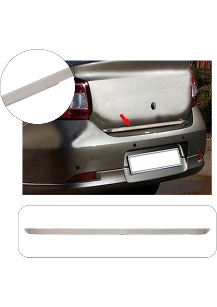 Renault Symbol Uyumlu 2007-2013 Krom Bagaj Alt Çıtası Paslanmaz Çelik
