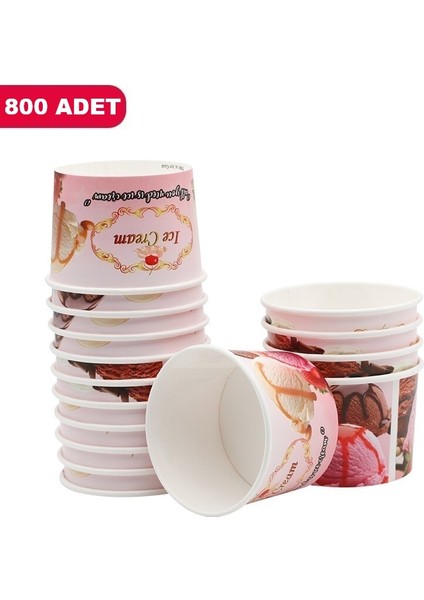 Karton Dondurma Sunum Kasesi 200CC 800 Adet