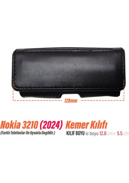 Nokia 3210 (2024) Kılıfı Tuşlu Telefon Kemer Kılıf Bel Çanta