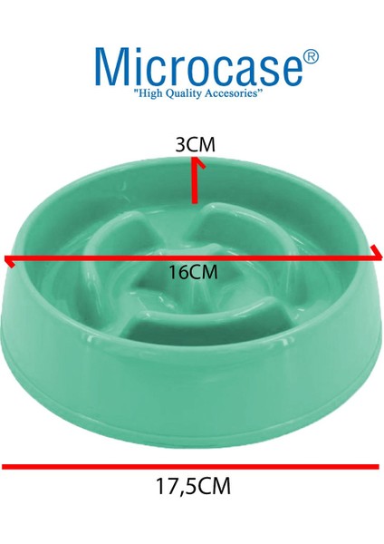 Küçük Boy Yavaş Mama Kabı, 375 Ml, Evcil Hayvanlar Için Renkli ve Şık Tasarım