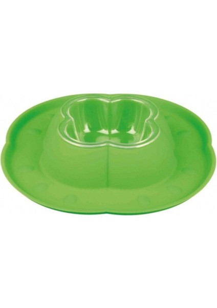 Yeşil Kedi Mama ve Su Kabı Servisli 23X23CM, Şık ve Kullanışlı Tasarım