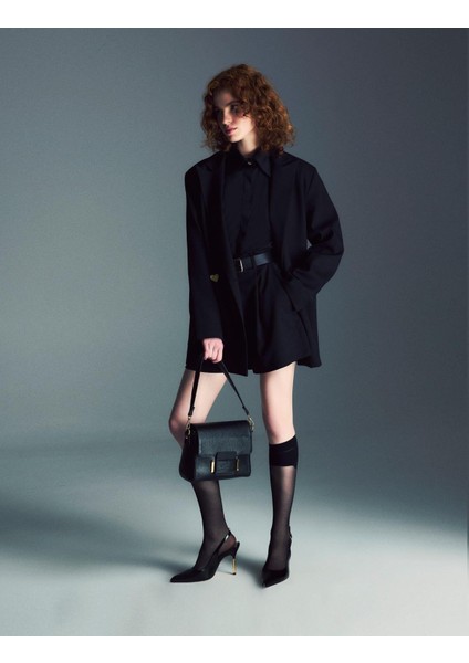 Amadea Siyah Kadın Şort