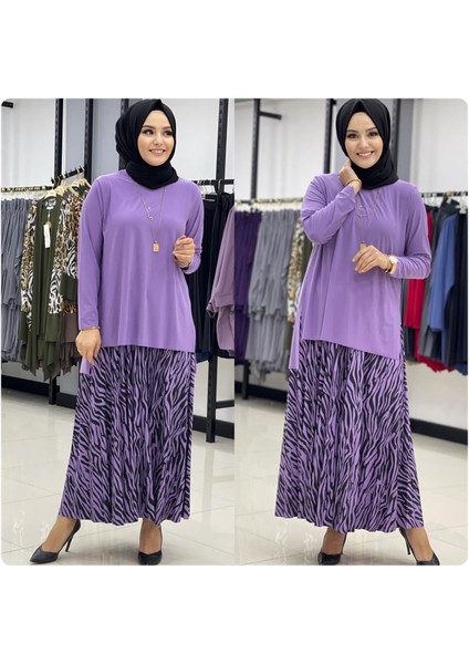 Zebra Desenli Sandy Etekli Takım