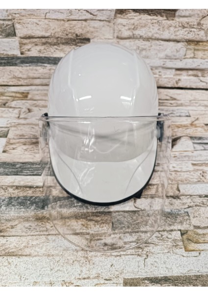 Açık Parlak Kask Beyaz
