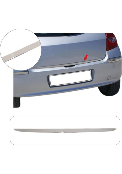 Renault Clio 3 Hb Uyumlu 2006-2011 Krom Bagaj Alt Çıtası Paslanmaz Çelik