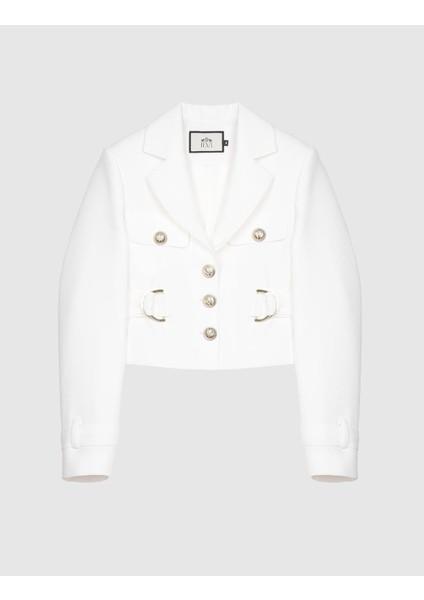 Tomris Krep Ekru Kadın Ceket modelleri