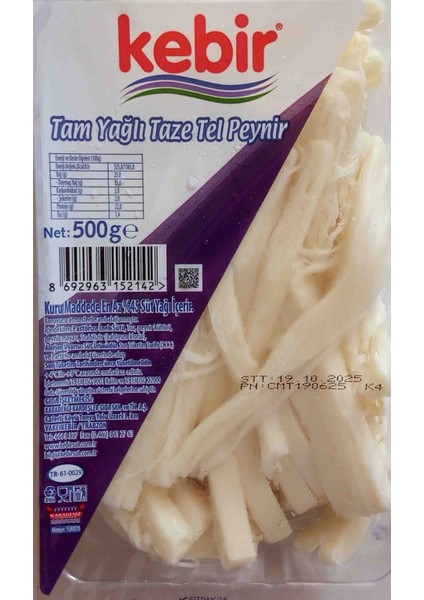 Tam Yağlı Taze Tel Peynir 500 gr