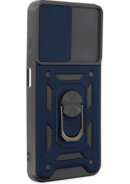 Xiaomi Redmi Note 9 4g Kılıf Pars Lens Yüzüklü Silikon - Lacivert Dsdrn