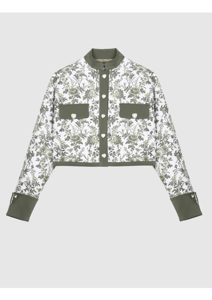 Lalita Yeşil Çiçek Desenli Kadın Ceket fiyatları