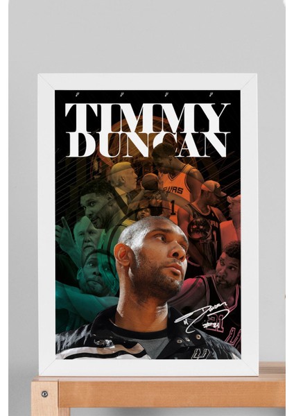 Tim Duncan Çerçeveli Tablo - Basketbol Nba Posteri Tablo
