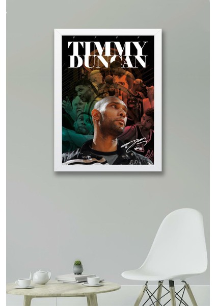 Tim Duncan Çerçeveli Tablo - Basketbol Nba Posteri Tablo fiyatları